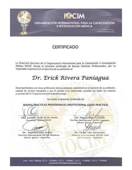 Institutional Good Practice, IOCIM