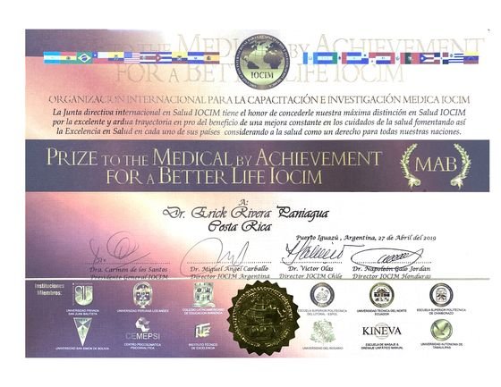 Medical Achievement for a Better Life, MAB · IOCIM